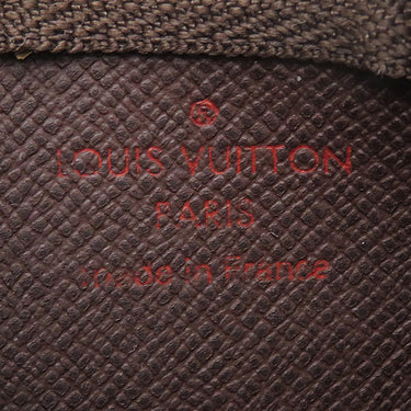 ルイヴィトン LOUIS VUITTON カードキーケース ポシェット クレ N62658 ダミエエベヌ ダミエキャンバス コインケース ゴールド金具 茶 キーチェーン付き
