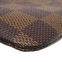 ルイヴィトン LOUIS VUITTON カードキーケース ポシェット クレ N62658 ダミエエベヌ ダミエキャンバス コインケース ゴールド金具 茶 キーチェーン付き