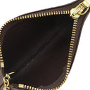 ルイヴィトン LOUIS VUITTON カードキーケース ポシェット クレ N62658 ダミエエベヌ ダミエキャンバス コインケース ゴールド金具 茶 キーチェーン付き