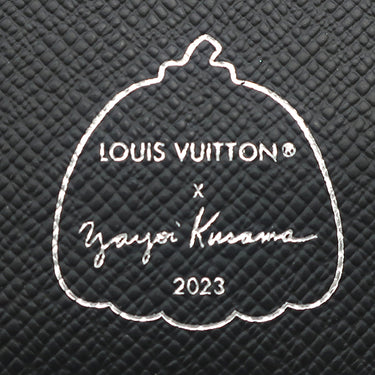 ルイヴィトン LOUIS VUITTON LV×YK オーガナイザー ドゥポッシュ M81928 ブラック×グレー モノグラムエクリプス カードケース 草間彌生 黒 二つ折り 水玉