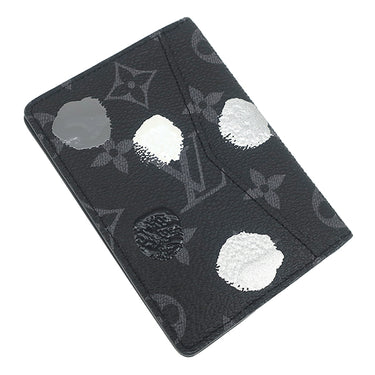 ルイヴィトン LOUIS VUITTON LV×YK オーガナイザー ドゥポッシュ M81928 ブラック×グレー モノグラムエクリプス カードケース 草間彌生 黒 二つ折り 水玉