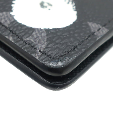 ルイヴィトン LOUIS VUITTON LV×YK オーガナイザー ドゥポッシュ M81928 ブラック×グレー モノグラムエクリプス カードケース 草間彌生 黒 二つ折り 水玉