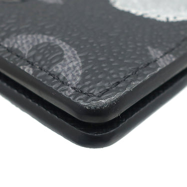 ルイヴィトン LOUIS VUITTON LV×YK オーガナイザー ドゥポッシュ M81928 ブラック×グレー モノグラムエクリプス カードケース 草間彌生 黒 二つ折り 水玉