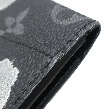ルイヴィトン LOUIS VUITTON LV×YK オーガナイザー ドゥポッシュ M81928 ブラック×グレー モノグラムエクリプス カードケース 草間彌生 黒 二つ折り 水玉