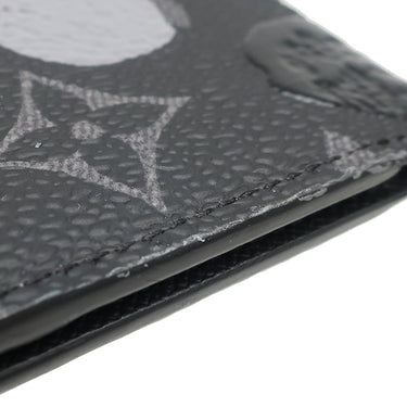 ルイヴィトン LOUIS VUITTON LV×YK オーガナイザー ドゥポッシュ M81928 ブラック×グレー モノグラムエクリプス カードケース 草間彌生 黒 二つ折り 水玉