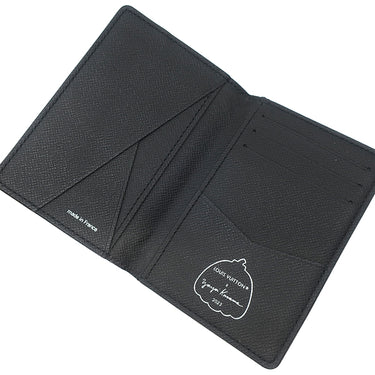 ルイヴィトン LOUIS VUITTON LV×YK オーガナイザー ドゥポッシュ M81928 ブラック×グレー モノグラムエクリプス カードケース 草間彌生 黒 二つ折り 水玉