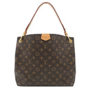 ルイヴィトン LOUIS VUITTON グレースフル PM M43700 モノグラム×ピヴォワンヌ モノグラムキャンバス ハンドバッグ ゴールド金具 ワンショルダー 茶 ピンク