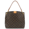 ルイヴィトン LOUIS VUITTON グレースフル PM M43700 モノグラム×ピヴォワンヌ モノグラムキャンバス ハンドバッグ ゴールド金具 ワンショルダー 茶 ピンク