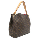 ルイヴィトン LOUIS VUITTON グレースフル PM M43700 モノグラム×ピヴォワンヌ モノグラムキャンバス ハンドバッグ ゴールド金具 ワンショルダー 茶 ピンク