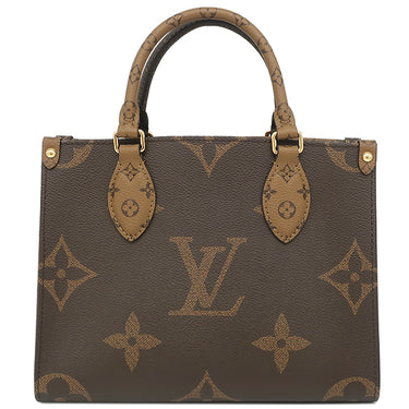 ルイヴィトン LOUIS VUITTON オンザゴー PM M46373 モノグラム×モノグラムリバース モノグラムキャンバス モノグラムリバースキャンバス 2WAYバッグ ゴールド金具 茶 トート ショルダー コインケース