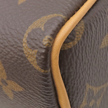 ルイヴィトン LOUIS VUITTON ナノ スピーディ M81085 モノグラム モノグラムキャンバス 2WAYバッグ ゴールド金具 ミニスピーディ ショルダーバッグ ハンドバッグ 茶