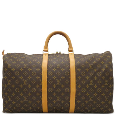 ルイヴィトン LOUIS VUITTON キーポル 55 M41424 モノグラム モノグラムキャンバス ボストンバッグ ゴールド金具 茶 ネームタグ・ポワニエ欠品