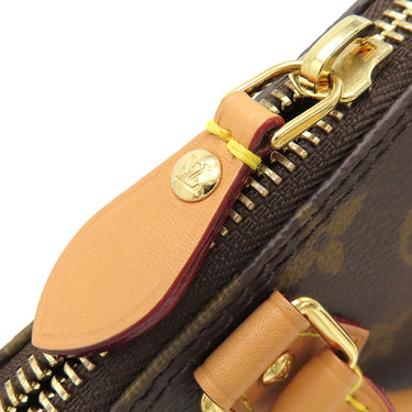 ルイヴィトン LOUIS VUITTON ナノ スピーディ M81085 モノグラム モノグラムキャンバス 2WAYバッグ ゴールド金具 ミニスピーディ ショルダーバッグ ハンドバッグ 茶