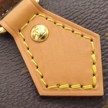 ルイヴィトン LOUIS VUITTON ナノ スピーディ M81085 モノグラム モノグラムキャンバス 2WAYバッグ ゴールド金具 ミニスピーディ ショルダーバッグ ハンドバッグ 茶