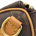 ルイヴィトン LOUIS VUITTON ナノ スピーディ M81085 モノグラム モノグラムキャンバス 2WAYバッグ ゴールド金具 ミニスピーディ ショルダーバッグ ハンドバッグ 茶