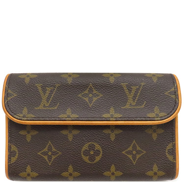 ルイヴィトン LOUIS VUITTON ポシェット フロランティーヌ M51855 モノグラム モノグラムキャンバス ウエストバッグ ゴールド金具 茶 ウエストポーチ ベルトバッグ