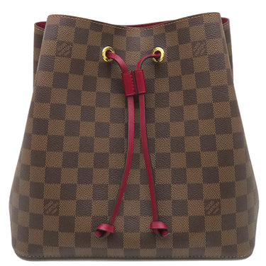 ルイヴィトン LOUIS VUITTON ネオ ノエ N41066 チェリーベリー ダミエキャンバス ショルダーバッグ ゴールド金具 茶 赤