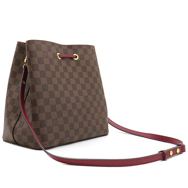 ルイヴィトン LOUIS VUITTON ネオ ノエ N41066 チェリーベリー ダミエキャンバス ショルダーバッグ ゴールド金具 茶 赤