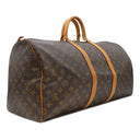 ルイヴィトン LOUIS VUITTON キーポル 55 M41424 モノグラム モノグラムキャンバス ボストンバッグ ゴールド金具 茶 鍵1本・ポワニエ欠品