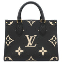 ルイヴィトン LOUIS VUITTON オンザゴー PM M45659 ブラック×ベージュ モノグラムアンプラント 2WAYバッグ ゴールド金具 黒 ハンドバッグ ショルダーバッグ