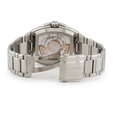 腕時計 クストス CVSTOS メトロポリタン P-S F01103.4213001 自動巻き メンズ 新品同様 ブルー デイト スモセコ チタニウム 限定