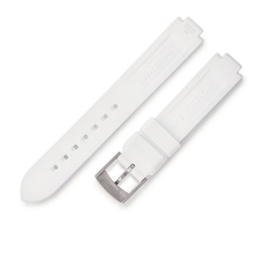 ルイヴィトン LOUIS VUITTON 純正 タンブール用 モノグラム ラバーバンド R15721 ホワイト ラバー ステンレススチール 腕時計パーツ 尾錠付き ベルト ストラップ 15ｍｍ ホワイト 白