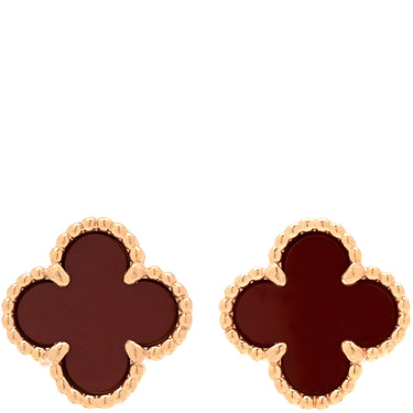 ヴァンクリーフアーペル Van Cleef & Arpels スウィート アルハンブラ VCARN6BO00 レッド×ローズゴールド K18PG ピアス ピンクゴールド 750RG PG 18K