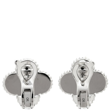 ヴァンクリーフアーペル Van Cleef & Arpels ヴィンテージ アルハンブラ VCARP9XF00 ホワイトゴールド K18WG ピアス Au 750WG ギヨシェ 18K 花