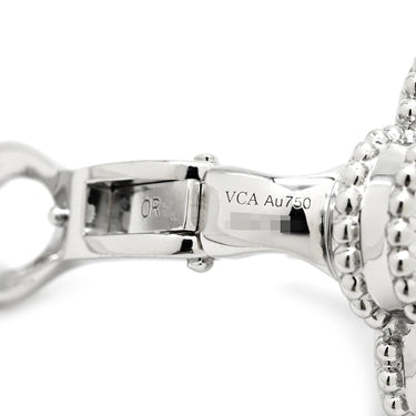 ヴァンクリーフアーペル Van Cleef & Arpels ヴィンテージ アルハンブラ VCARP9XF00 ホワイトゴールド K18WG ピアス Au 750WG ギヨシェ 18K 花