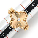 ヴァンクリーフアーペル Van Cleef & Arpels ヴィンテージ アルハンブラ リバーシブル VCARP7U547 赤Xローズゴールド K18RG ダイヤモンド カーネリアン #47(JP7) リング 指輪 18金 ダイヤ1P 7号