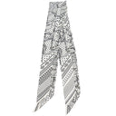 エルメス HERMES ツイリー ホワイト×ブラック シルク スカーフ 【Frilled Eperon d'Or Bandana/フリル エプロンドール バンダナ】