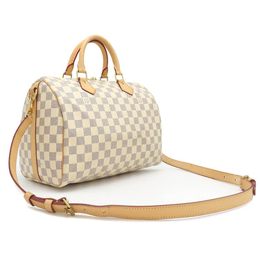 ルイヴィトン LOUIS VUITTON スピーディ バンドリエール 30 N41373 ダミエアズール ダミエアズールキャンバス ハンドバッグ ゴールド金具 白 ボストン 鍵・パドロック欠品