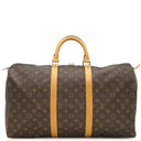 ルイヴィトン LOUIS VUITTON キーポル 50 M41426 モノグラム モノグラムキャンバス ボストンバッグ ゴールド金具 茶 鍵・パドロック・ポワニエ・ネームタグ欠品