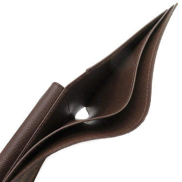 ルイヴィトン LOUIS VUITTON ポルトフォイユ マルコ N61675 ダミエエベヌ ダミエキャンバス 二つ折り財布 ゴールド金具 茶 二つ折り