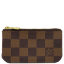 ルイヴィトン LOUIS VUITTON カードキーケース ポシェット クレ N62658 ダミエエベヌ ダミエキャンバス コインケース ゴールド金具 小銭入れ 茶 キーチェーン付き