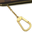 ルイヴィトン LOUIS VUITTON カードキーケース ポシェット クレ N62658 ダミエエベヌ ダミエキャンバス コインケース ゴールド金具 小銭入れ 茶 キーチェーン付き