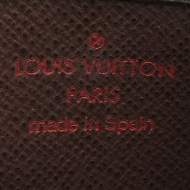 ルイヴィトン LOUIS VUITTON カードキーケース ポシェット クレ N62658 ダミエエベヌ ダミエキャンバス コインケース ゴールド金具 小銭入れ 茶 キーチェーン付き