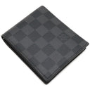ルイヴィトン LOUIS VUITTON ポルトフォイユ マルコ NM N63336 ダミエグラフィット ダミエグラフィットキャンバス 二つ折り財布 シルバー金具 黒 グレー