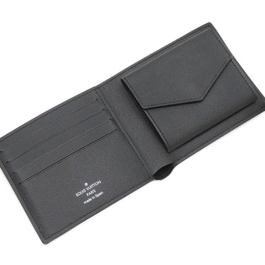 ルイヴィトン LOUIS VUITTON ポルトフォイユ マルコ NM N63336 ダミエグラフィット ダミエグラフィットキャンバス 二つ折り財布 シルバー金具 黒 グレー