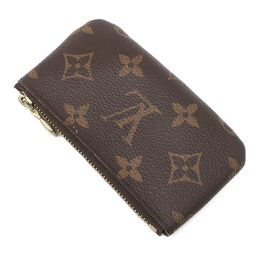 ルイヴィトン LOUIS VUITTON ポシェット クレ M62650 モノグラム モノグラムキャンバス コインケース ゴールド金具 茶 キーチェーン付き