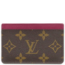 ルイヴィトン LOUIS VUITTON ポルトカルト サーンプル M60703 フューシャ モノグラムキャンバス カードケース 茶 ピンク カード入れ