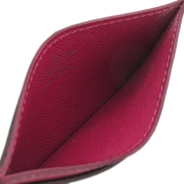 ルイヴィトン LOUIS VUITTON ポルトカルト サーンプル M60703 フューシャ モノグラムキャンバス カードケース 茶 ピンク カード入れ