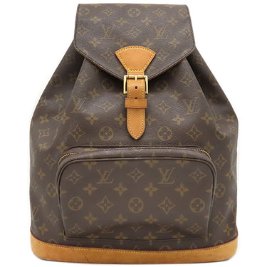 ルイヴィトン LOUIS VUITTON モンスリGM M51135 モノグラム モノグラムキャンバス リュック・デイパック ゴールド金具 バックパック 茶
