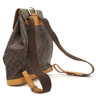 ルイヴィトン LOUIS VUITTON モンスリGM M51135 モノグラム モノグラムキャンバス リュック・デイパック ゴールド金具 バックパック 茶