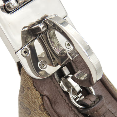 グッチ GUCCI マイクロ GG 718512 ベージュ×エボニー GGスプリームキャンバス レザー 2WAYバッグ シルバー金具 茶 緑 赤 シェリーライン ハンドバッグ ショルダー