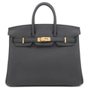 エルメス HERMES バーキン25 プロン トゴ ハンドバッグ ゴールド金具 新品 未使用 ダークグレー