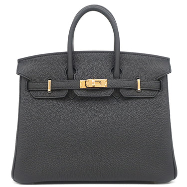 エルメス HERMES バーキン25 プロン トゴ ハンドバッグ ゴールド金具 新品 未使用 ダークグレー