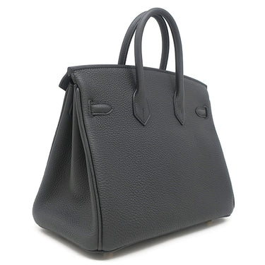 エルメス HERMES バーキン25 プロン トゴ ハンドバッグ ゴールド金具 新品 未使用 ダークグレー