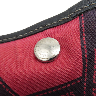 エルメス HERMES ガーデンパーティーPM ボルデュック グレー×ブラック トワルアッシュ ネゴンダ トートバッグ シルバー金具 黒 ボルデュックリボン トワルH