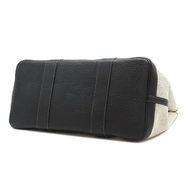 エルメス HERMES ガーデンパーティーPM ボルデュック グレー×ブラック トワルアッシュ ネゴンダ トートバッグ シルバー金具 黒 ボルデュックリボン トワルH